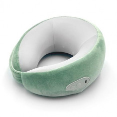 Aparat de masaj pentru gat Media-Tech U-Pillow MT6525 cu incalzire si husa detasabile (Verde)