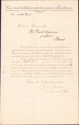 HST A1840 Lot 5 acte 1909-1913 Arhidieceza Sibiu pentru ridicare liceu Brad foto