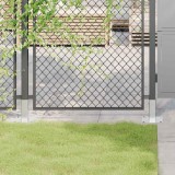 Baze st&acirc;lp pătrate 4 buc Argintiu 46x46 mm Oțel galvanizat