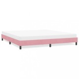 vidaXL Cadru de pat fără saltea roz 180x220 cm catifea 4101420