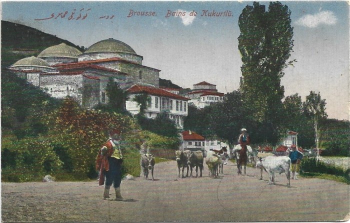 CP761N Brousse, Bains de Kukurtl&uuml; postcard, carte poștală