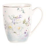 Cumpara ieftin Set 6 cani portelan Flowers 12x8x10 cm, 360 ml