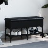 VidaXL Bancă de pantofi, negru, 82x32x45 cm, lemn prelucrat