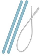 Set paie si perie minikoioi, 100% premium silicone ? mineral blue foto