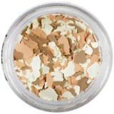 Confetti mare cu o formă nedefinită - alb, bej, maro, INGINAILS
