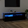 VidaXL Comodă TV cu lumini LED, negru, 120x35x40 cm 804374