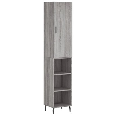 Dulap inalt, gri sonoma, 34,5x34x180 cm, lemn prelucrat foto