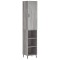 Dulap inalt, gri sonoma, 34,5x34x180 cm, lemn prelucrat