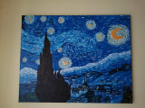 Tablou Van Gogh ,,Noapte &icirc;nstelată&quot;, Peisaje, Guasa, Impresionism