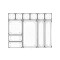 Set 12 piese Organizator Sertare, de 5 marimi diferite (6 piese 7,5x7,5x5cm, 2 piese 7,5x15x5cm, 2 piese 7,5x30x5cm, 1 piese 15x15x5cm, 1 piese 15x30,