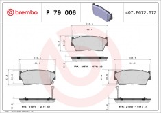 BREMBO P 79 006 PRIME LINE set placute frana,frana disc