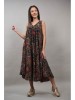 ROCHIE LUNGA CU BRETELE COLORATA MANDALE ALESSIA Negru S-M