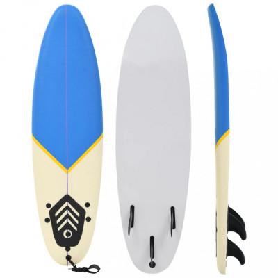 Placă de surf, 170 cm, albastru și crem foto