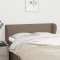 vidaXL Tăblie de pat cu aripioare gri taupe 147x23x78/88 cm textil 3116866