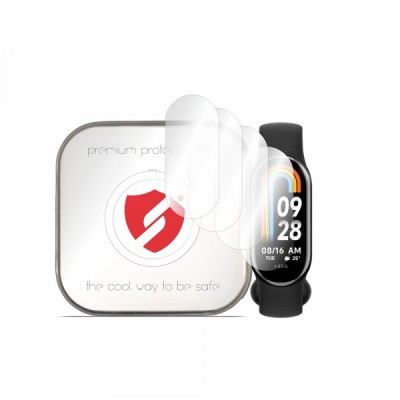 Folie Protectie Smart Protection Premium Classic pentru Xiaomi Smart Band 9 / Band 8, Set 4 bucati, Plastic foto