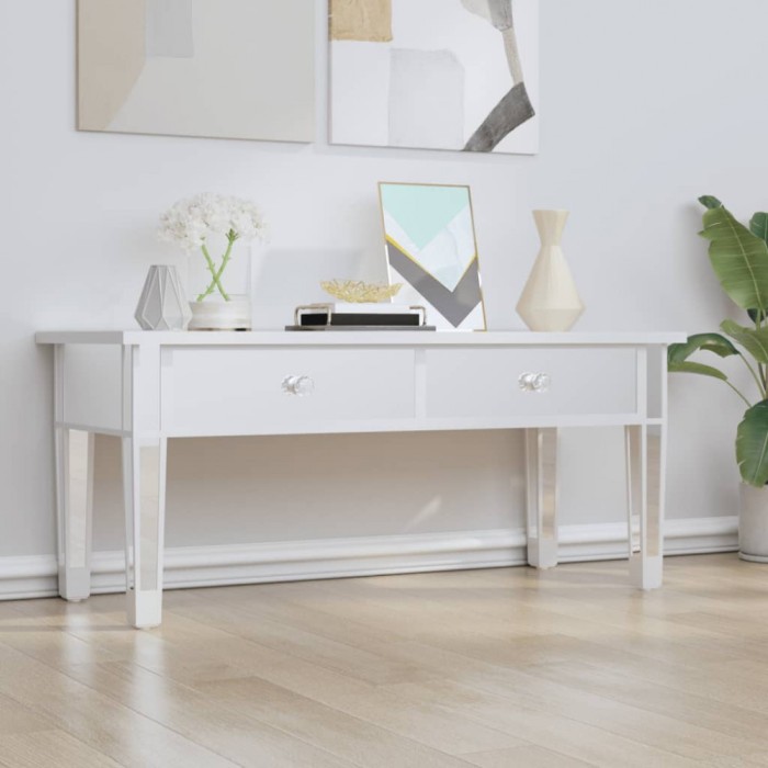 vidaXL Măsuță de cafea cu oglindă 106x45x45 cm lemn compozit și sticlă