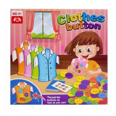 Joc educativ asociere - Hainute cu nasturei colorati