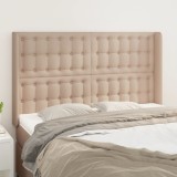 vidaXL Tăblie pat cu aripioare cappuccino 147x16x118/128 cm piele eco 3119675