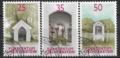 B1116 - Lichtenstein 1988 - Relligie 3v.stampilat,serie completa foto