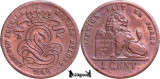 1846, 1 Centime - Leopold I - Regatul Belgiei, Europa