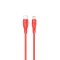 Cablu silicon Iphone Type-C to tip Lightning, PD30W, 1m, rosu Tellur
