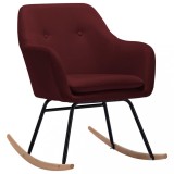 Scaun balansoar, rosu vin, material textil