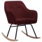 Scaun balansoar, rosu vin, material textil