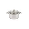 Oala cu capac din inox, capacitate 1.5 litri 16 cm, Kinghoff