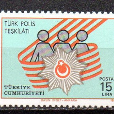 TURCIA 1984, Politia Turca, serie neuzata, MNH