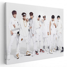 Tablou afis BTS formatie muzica 2332 Tablou canvas pe panza CU RAMA 20x30 cm