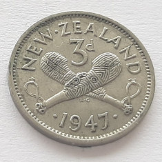 384. Moneda Noua Zeelanda 3 pence 1947
