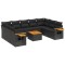 Patio Sofa Set 7-Locuri Black
