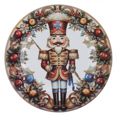 Platou Decorativ, Model Spargatorul de Nuci, Plastic, Rotund, Multicolor, Diametru 33 cm