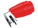 Conector banană 4mm soclu roșu 25A 27,7mm PCB 5m&Omega; 1kV