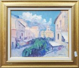 Pictura Mihai Potcoava (1948-2024) Ulei pe Panza 38x46cm Taormina Sicilia Semnat Certificat Autenticitate