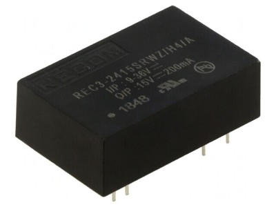 Convertor DC/DC 3W 18-36V 15V 200mA DIP24 foto