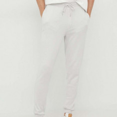 BOSS pantaloni de trening din bumbac CASUAL culoarea gri, uni 50468448