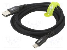 Cablu USB 2.0 Goobay USB A - USB C 2m negru 60W 3A