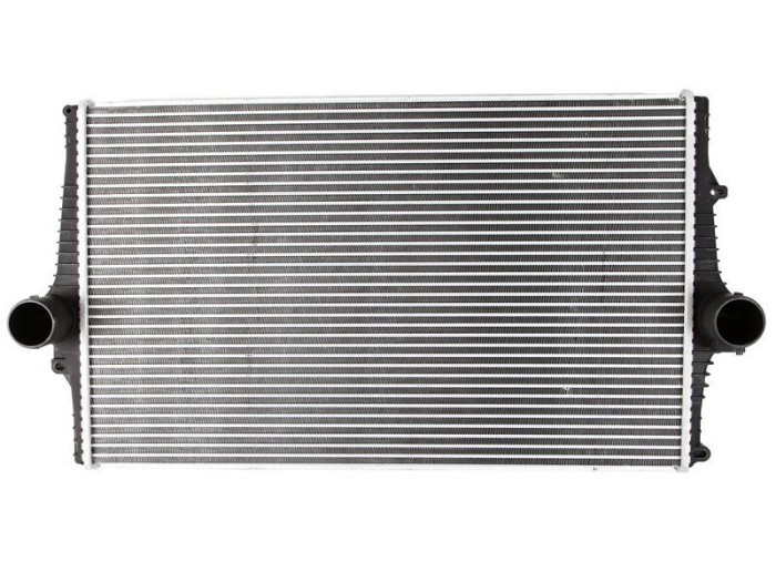 Intercooler Volvo S60, 01.2003-03.2010, motor 2.4 D 120kw, diesel, cu/fara AC, aluminiu brazat/plastic, 688x418x30 mm, SRLine, cu gaura pentru senzor