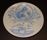 Farfurioara decorativa din portelan vechi suedez Norrkoping 1906