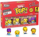 Set 4 figurine - Funko Pop! Bitty - The Simpsons - Maggie Simpson, Homer Simpson, Barney Gumble, Bartman | Funko
