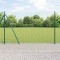 vidaXL &Icirc;ngrădire cu st&acirc;lpi Verde 1.5 x 10 m Oțel