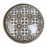 Cumpara ieftin Set 2 butoni mobilier ceramica alba maro &Oslash; 2x2 cm