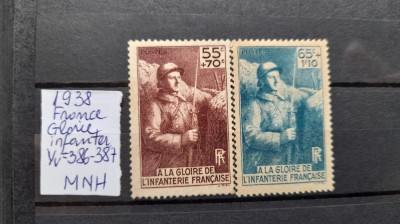 1938-Franta-YT386-387-MNH foto