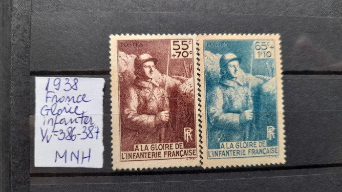 1938-Franta-YT386-387-MNH