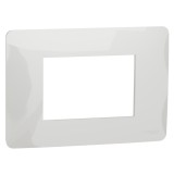 Rama Schneider Electric Noua Unica NU210318, 3 module, alb, pentru priza / intrerupator