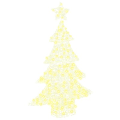 vidaXL Brad de Crăciun cu 100 LED Alb cald 120 cm Acril 42018973 foto