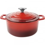 Cratita fonta emailata cu capac 20cm 2.55l Grunberg GR8620