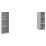 Cumpara ieftin Dulapuri TV, 2 buc., gri beton, 107x35x37 cm, lemn prelucrat