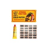 Set petice dreptunghiulare pentru vulcanizare anvelope 32x50 mm, 24 bucati cu adeziv 20 ml
